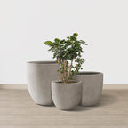 Kante 20", 13.4" Dia Round Concrete Planters, Outdoor Indoor Modern Decorative - Image 6