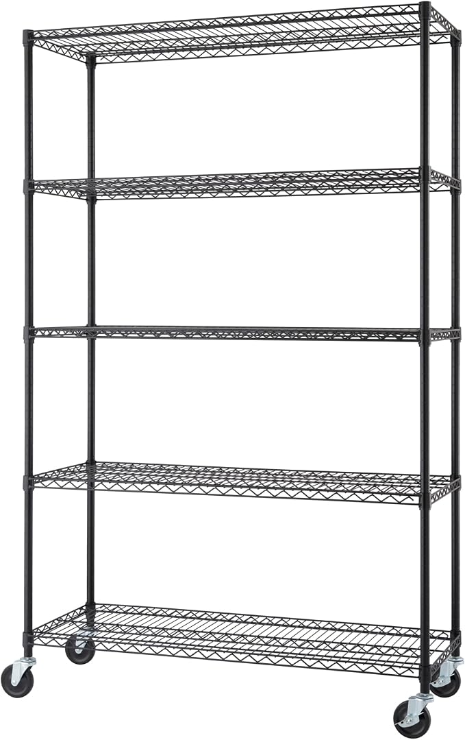 TRINITY 5-Tier Outdoor Wire Shelving Rack, 48in. x 18in. x 72in., Model# by TRINITY