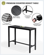 Crestlive Products Outdoor Bar Table and Chairs Set, 3 Piece Outside Patio Bar - Image 6