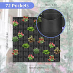 72 Pockets Hanging Planter Bags, Hanging Vertical Wall Mounted Plant Planting - Image 3