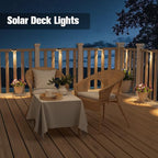 NIORSUN Solar Fence Lights, 8 Pack Solars Deck Light, Warm White Color - Image 4