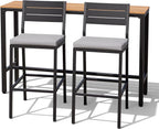Crestlive Products Outdoor Bar Table and Chairs Set, 3 Piece Outside Patio Bar - Image 9
