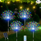 Solar Garden Lights Outdoor Waterproof, 4 Pack Total 480 LED Solar Starburst by Slyuexu