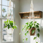 Belit 2 Pack Macrame Plant Hangers Indoor Hanging Planter Basket Decorative - Image 8