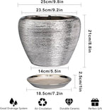 Flower Pot - 10 Inch Planter - Indoor/Outdoor Decorative Mid-Century Planter - - Image 3
