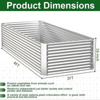 3 Pack Tall 4x2FT Corrugated Galvanized Steel Raised Garden Bed Outdoor - Image 4