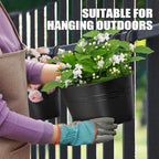 5 Pcs Iron Hanging Flower Pots 11 Inch Hanging Planters - Image 5