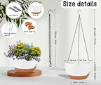 2 Pack 12 Inch Self Watering Hanging Planters - Image 3