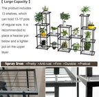 Twhep Tall Multi Tier Plant Stand, 13 Tiers Multifunctional Plant Stands - Image 4