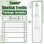 4FT Obelisk Trellis for Climbing Plants Outdoor, 16mm Rust-Proof Extra - Image 6