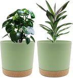 QCQHDU 8 inch Plant Pot, 2 Pack Planters by QCQHDU