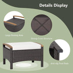 RELAX4LIFE Outdoor Wicker Ottomans - Image 6