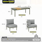 Sundale Outdoor 9 Pieces Patio Furniture Set, U-Shaped Outdoor Sectional Sofa - Image 2