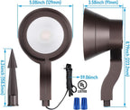 LEONLITE 12W/7.3W/3.7W Dimmable 5CCT LED Low Voltage Landscape Lights, Wall - Image 8
