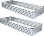 2 Pack 6x1.5x1FT Galvanized Raised Garden Bed Kit, Outdoor Metal Planter Box - Image 5