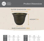 The HC Companies Sierra Round Self-Watering Pot - Image 5