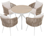 SUNSITT 5 Piece Outdoor Dining Set, Metal Patio Furniture Dining Set - Image 8