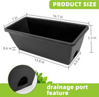 Window Box Planter, 7 Pack Plastic Vegetable Flower Planters Boxes 17 Inches - Image 3