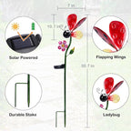 Decorative Solar Lights Outdoor Solar Ladybug Stake Lights Metal Decorative - Image 2