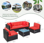 Devoko Patio Furniture Sets 6 Pieces Outdoor Sectional Rattan Sofa Manual - Image 8