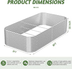 2 Pack Tall 8x3FT Corrugated Galvanized Steel Raised Garden Bed Outdoor - Image 2
