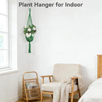 USLAI Macrame Plant Hanger Indoor Outdoor, Fits 3 to 6.5 inch Pots, Hanging - Image 4
