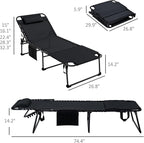 Outsunny Folding Chaise Lounge - Image 3