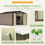 Patiowell 10 x 12 FT Metal Storage Shed - Image 6
