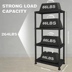 Plastic Storage Shelves, 11.8" D x 23.62" W x 52.56" H Plastic Shelves - Image 3