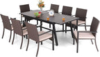 PHI VILLA 9 Piece Outdoor Dining Table Set by PHIVILLAThepioneerofcomfortablehouseholdsupplies