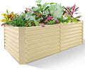 Land Guard 8×4×2ft Galvanized Raised Garden Bed, Planter Boxes Outdoor by LandGuard