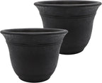 The HC Companies Sierra Round Self-Watering Pot by TheHCCompanies