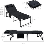 Outsunny 2 Piece Folding Chaise Lounge - Image 3