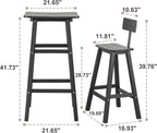 3-Piece Outdoor Counter Height Bar Table Set, HDPE Weather Resistant - Image 3