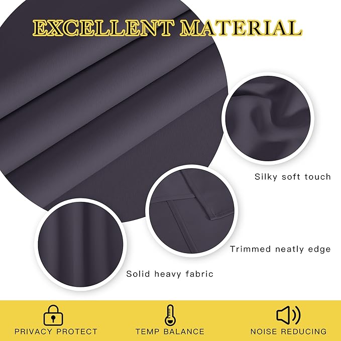 NICETOWN Sliding Door Window Treatment Blackout Patio Door Curtain Panels - Image 2