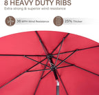 Backyard Expressions 9 ft. Patio Umbrella, Market Table Umbrella w/Tilt and - Image 2