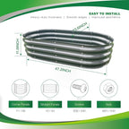 Gardmax 2 Pack Galvanized Raised Garden Bed, Lightweight Planter Boxes Outdoor - Image 4