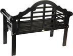 Plow & Hearth Weatherproof Lutyens Eucalyptus Wood Garden Bench | Foldable - Image 9