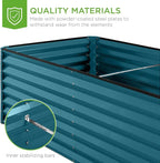 Best Choice Products 6x3x2ft Outdoor Metal Raised Garden Bed, Deep Root Box - Image 6