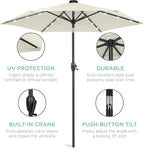 Best Choice Products 7.5ft Outdoor Solar Market Table Patio Umbrella - Image 5