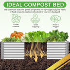 2 Pack Tall 8x3FT Corrugated Galvanized Steel Raised Garden Bed Outdoor - Image 3