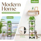 iDavosic.ly 4 Tier Corner Plant Stand Indoor, 45 Inch Tall Vertical Metal - Image 4