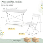 MELLCOM 5-Piece Foldable Patio Dining Set - Image 2