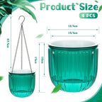 Meanplan 4 Pcs Self Watering Hanging Planter Indoor 6.5 Inch Hanging Baskets - Image 2
