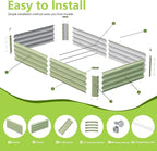 2PCS 6x3x1FT Galvanized Raised Garden Bed, Galvanized Planter Raised Garden - Image 3