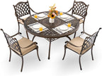 5-Piece Cast Aluminum Patio Furniture, Outdoor Dining Sets by Unknown