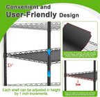 Abimars 5-Tier Greenhouse with Grow Light, Shelf Height Adjustable Metal Plant - Image 3