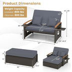 Tangkula Patio Rattan Daybed - Image 4