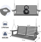 Plawdlik Porch Swings, 2 Seat Patio Chair - Image 4