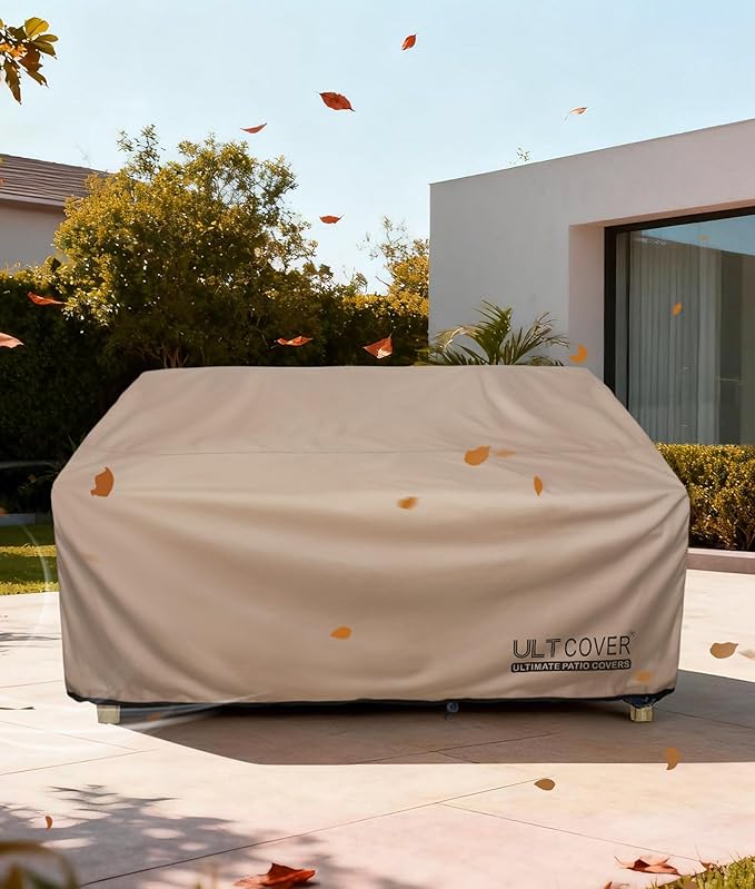 ULTCOVER Waterproof Outdoor Deep Seat Sofa Bench Cover 90W x 40D x 35H inch - Image 6
